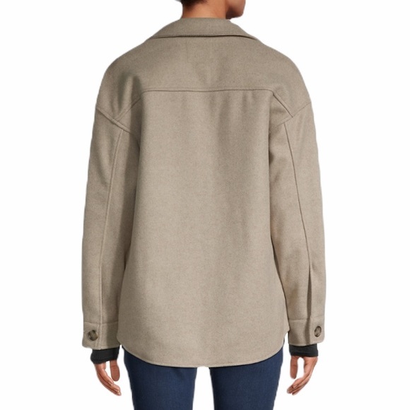 Avec Les Filles size M tan camel boxy button up long sleeve jacket shirt coat - Picture 2 of 12